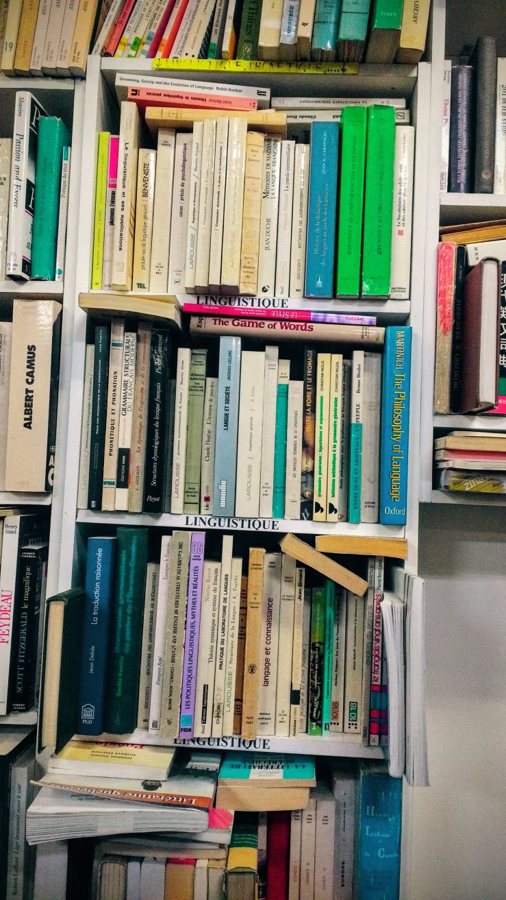 mona lisait bookshelf