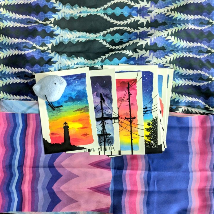 stuffed wuglet and art